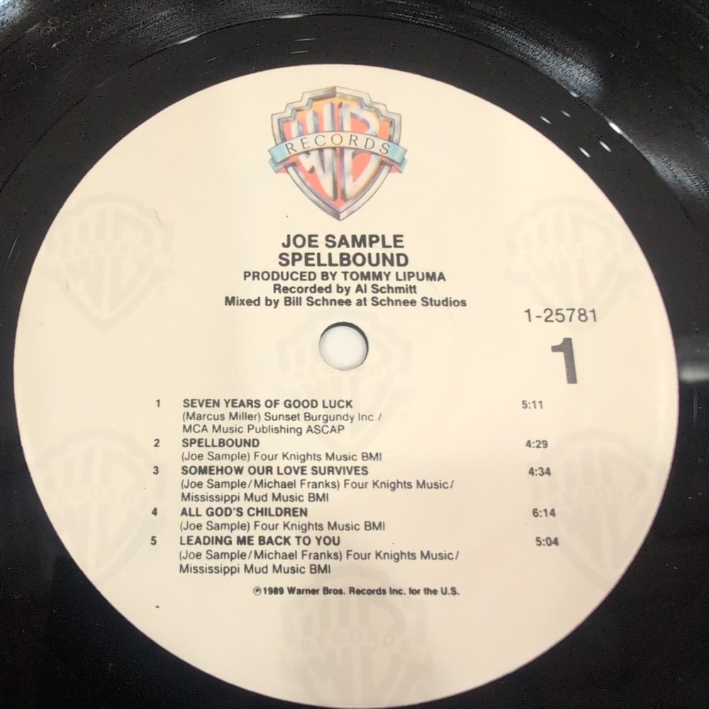 Joe Sample Spellbound Vinyl LP 1989 Warner Bros 1-25781 Promotional Copy Jazz - Picture 6 of 8